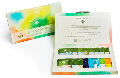 Set 18 Palais des Ths - Discovery Gift Box with Flavored Teas - Organic Selection of Premium Tea Bags, Serves Cups