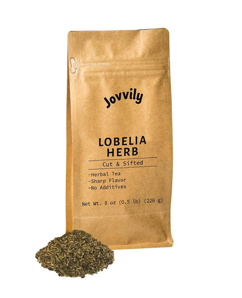 Jovvily Lobelia Herb, Cut & Sifted - Herbal Tea, 8 Ounce
