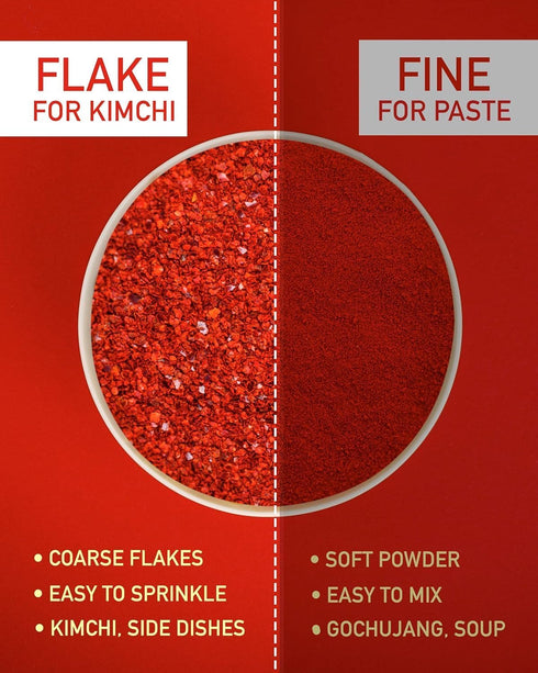 3LB) Taekyung Chili Powder For Kimchi (Flake, - Korean Gochugaru. Red Pepper Spice Seasoning for Asian Food. MSG Free.
