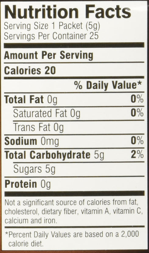 PACKETS 25 SUGAR IN THE RAW