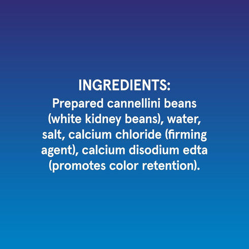 15.5 oz (Pack 12) BUSH'S BEST Canned Cannellini Beans, Source of Plant Based Protein and Fiber, Low Fat, Gluten Free
