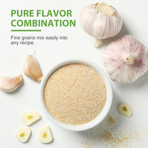 22 Ounce(624g), Soeos Granulated Garlic, Garlic Powder, Convenient and Versatile Seasoning, Great for Flavoring Dishes