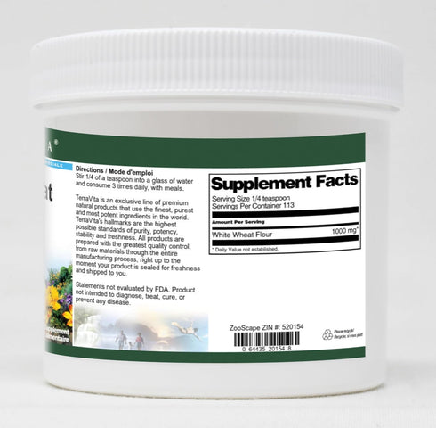 Terravita (4 oz, 520154) 3 Pack White Wheat Flour Powder ZIN: