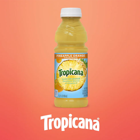 15.2 15.2 Oz (Pack 12) Tropicana Juice Drink, Bottles, Pineapple Orange