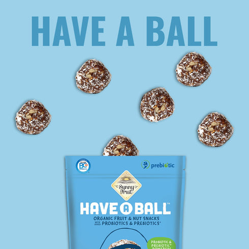 Sunny Fruit 100% RAW Fruit & Nut Snacks, Fig & Walnut, 1-Pack (9 Balls Per Bag), No Sugar Added, Organic, Vegan