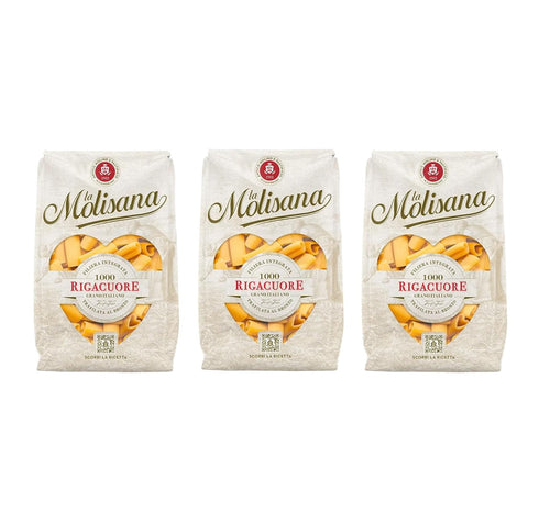 Laura's GOURMET SELECTION La Molisana Rigacuore, Authentic Italian Heart Shape Pasta, 500 gr, 1.1 Lb