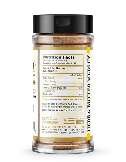 Underground Bio Labs | Prep By Jefe Premium Seasoning | Low Sugar/Sodium | MSG/Gluten Free | 7 Mouthwatering Flavors (5oz) (Herb & Butter Medly)