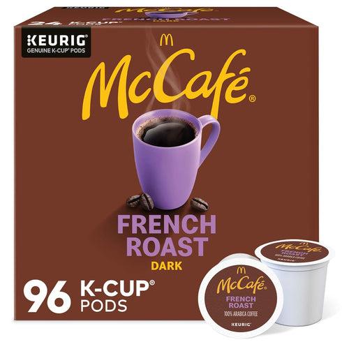 McCafe French Roast, Single Serve Coffee Keurig K-Cup Pods, Dark Roast, 96