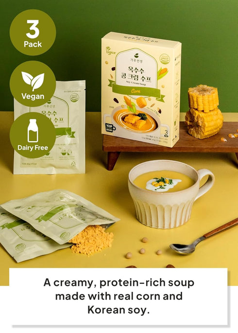 1.41oz(40g)*3packs K FOOD KOREAN FOOD Corn Soy Cream Soup Ready-to-Eat Breakfast