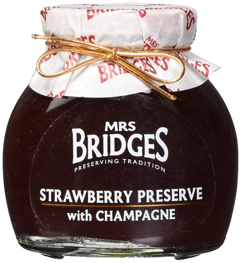 Mrs. Bridges of Scotland Set 2 12 Oz , of Jars, Strawberry Preserves with Champagne, Imported from Scotland, Each