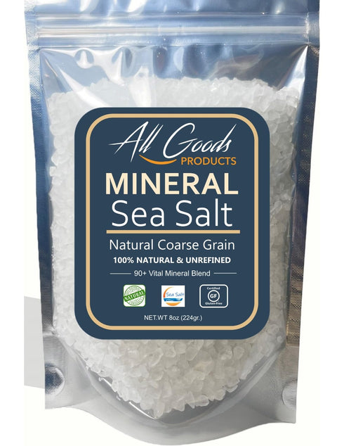 All Goods Products Mineral Coarse Grain Sea Salt, 8 oz Natural Salt