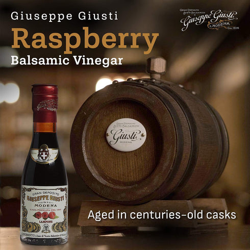 3.38 oz (100 ml) Pack 1 Giusti Raspberry Balsamic Vinegar-Based Condiment from Modena Italy Made with Premium Italian