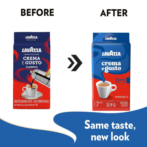 2 Pack 8.8oz/250g Lavazza Crema E Gusto Ground Coffee Each