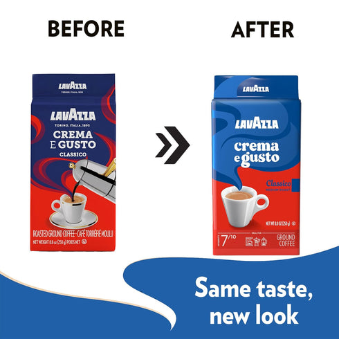 8.80 oz (Pack 8) LavAzza medium roast Crema e Gusto Ground Coffee