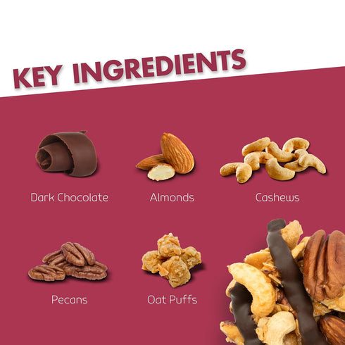 3 Pack, 16 oz InnoFoods Dark Chocolate Nut Clusters, Gluten Free, Non-GMO, Each