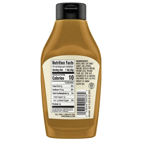 Maille x Mike's Hot Honey Special Edition Savory-Sweet Condiment with Spicy Kick, Gluten-Free Hot Honey Dijon Mustard