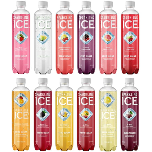 Sparkling Ice Sparkling Water Variety, 12 Pack 17 Fl Oz Bottles Zero