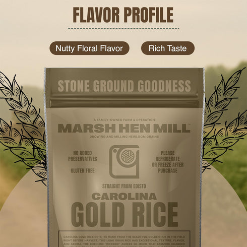 Pack 2, 24 oz Marsh Hen Mill Variety of Sea Island Red Peas & Carolina Gold Rice, Premium Heirloom Southern Legumes
