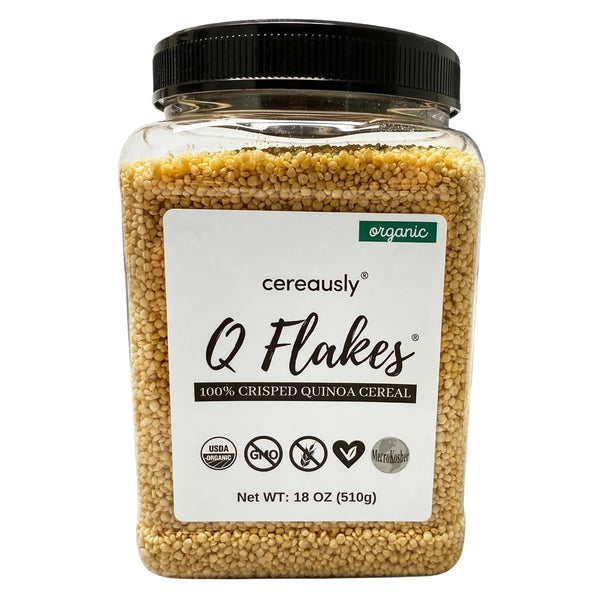 Cereausly Organic Quinoa Crispies 18 oz Puffed Quinoa Ancient Grain Crunch Healthy Yogurt,