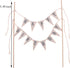 LOCOLO Happy Birthday Cake Toppers, Ivory Cake Topper with Wooden Sticks for Party Decoration Supplies