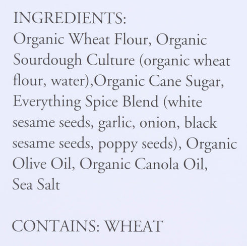 6 Rustic Bakery, Organic Everything Spice Sourdough Flatbread, Ounce