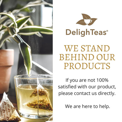 30 4g DelighTeas Organic Digest & Detox CCF Tea | Eco-friendly, Compostable Pyramid Tea Bags | Ayurvedic Cumin