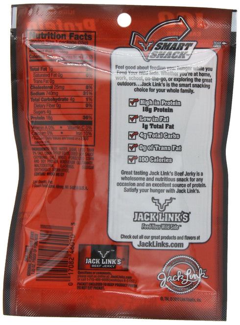 100 Pack, 1.25-Ounce (Pack 12) Jack Link's Beef Jerky, Calorie Original, Bags