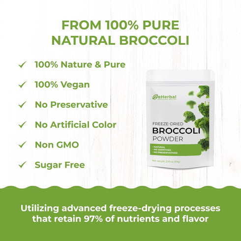 Set| (2 2.43 oz) eHerbal Super Veggie Powder Freeze-Dried Pumpkin Powder & Broccoli Powder