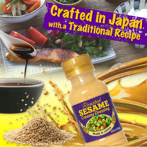 Store 51 0g 8.8 oz (250g) Japanese Roasted Sesame Dressing Low Calorie Only Calories per Serving, Saturated Fat, Creamy