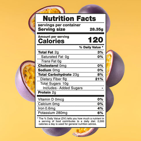 8Oz 100% Freeze Dried Passion Fruit Powder Real Fruit Powder, No Sugar Added, Vegan & Gluten-Free, Freeze Dried Fruit
