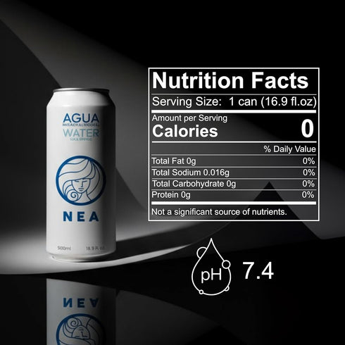 16.9oz (1 Pack 12) NEA Canned Water - Austrian Alps Spring Mineral Can Water in Aluminum Cans - Plastic Free BPA Free