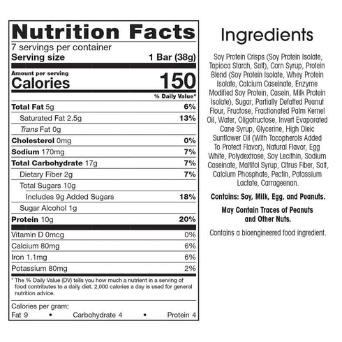 (7ct) WonderSlim Protein Snack Bar, Peanut Butter Mousse