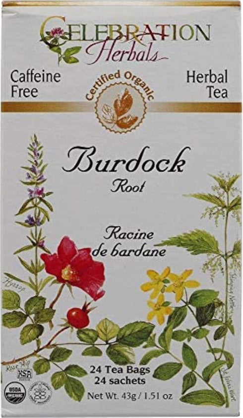 Celebration Herbals Teabags Herbal Tea, Burdock Root Organic, 24 Herbal Tea Bags