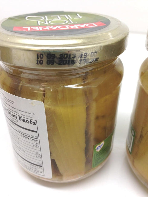Dardanel Ton 3 Tuna Fish in Olive Oil, Fileto, Bottle of Tuna, Turkish