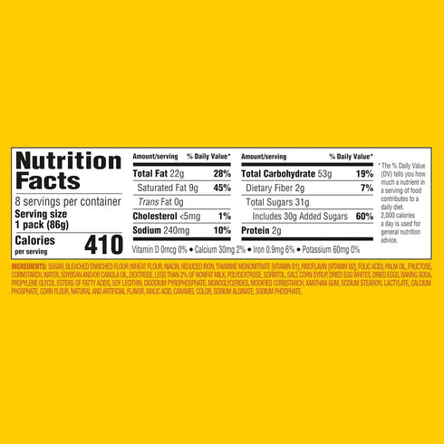 8-3.03 oz Packs OREO Golden Cakesters Soft Snack Cakes, Snack