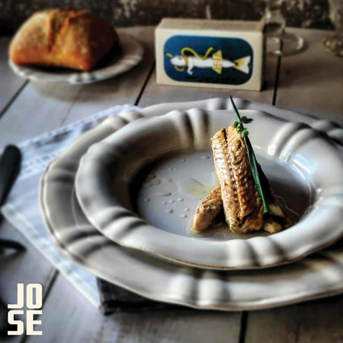 3, 125g Canned Mackerel Fillets in Olive Oil by Jose Gourmet, Wild Caught Portuguese Mackerel, Tinned Fish in Olive