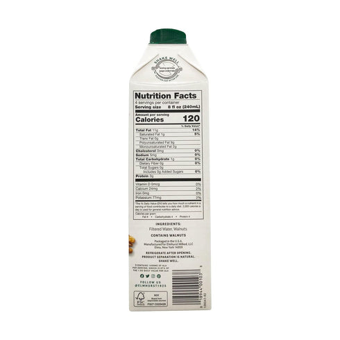 3, 32 Oz Elmhurst, Milk Walnut Unsweetened Omega Fl