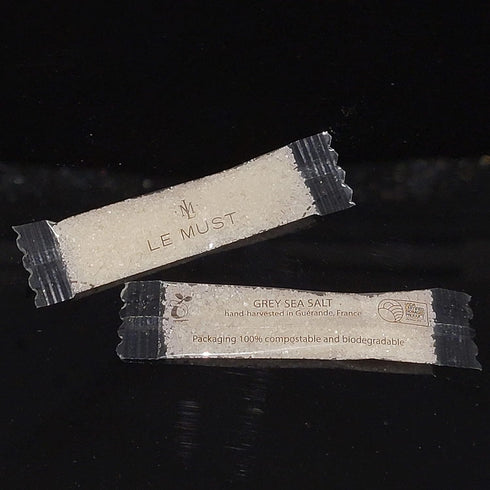 300 Packets All Natural Sea Salt and Pepper Assortment - Biodegradable Compostable Euro Stick - Individual