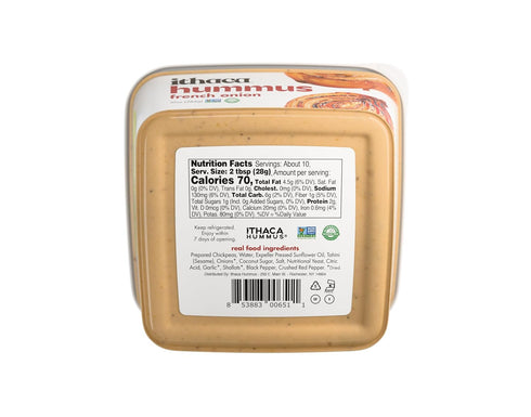Hummus, Hummus, 10oz Ithaca French Onion Non-GMO, Minimal Ingredients