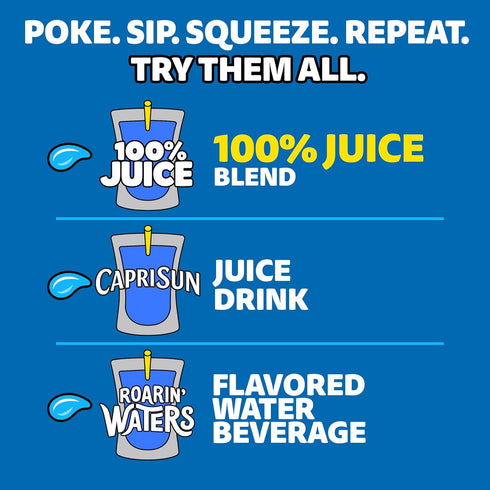 100% 40 Pack, 4 10 Capri Sun Juice Fruit Punch Naturally Flavored Juice Blend, ct Boxes of Pouches