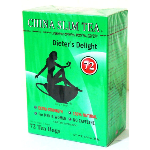 China Slim Tea 72 6.34 OZ (180 Dieter's Delight Tea Bags (NET WT g) Made in USA