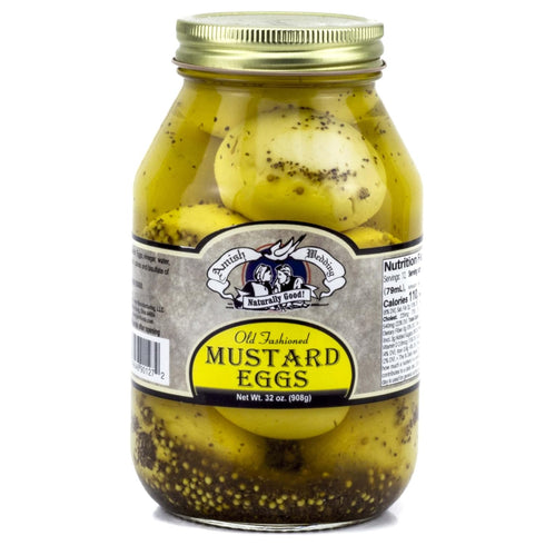 5 32 oz. 2 Amish Wedding Pickled Eggs in Your Choice of Different Varieties, Jars (Mustard, Jars)