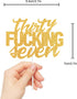 Thirty Seven Gold Glitter Cake Toppers, 37 Years Old 37th Birthday Anniversary Party Decorations Supplies