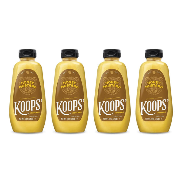 Koops' Honey Mustard, 12 oz. Bottle, 4 Pack