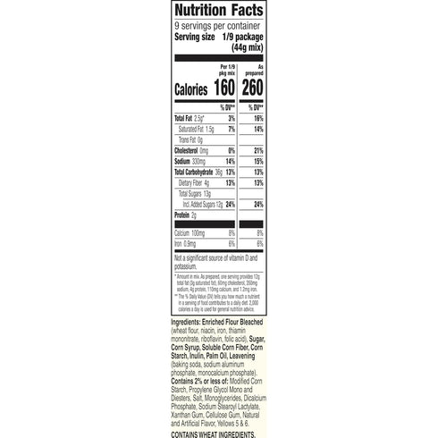 14 oz Betty Crocker Lower Sugar Yellow Cake Mix, No Artificial Sweeteners