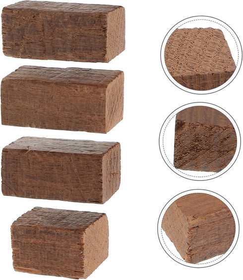 Healifty Red Wine Brewing Wood Chips Rustic Oak Cubes for Home Wine Making Enhance Flavor Aroma Random Shapes