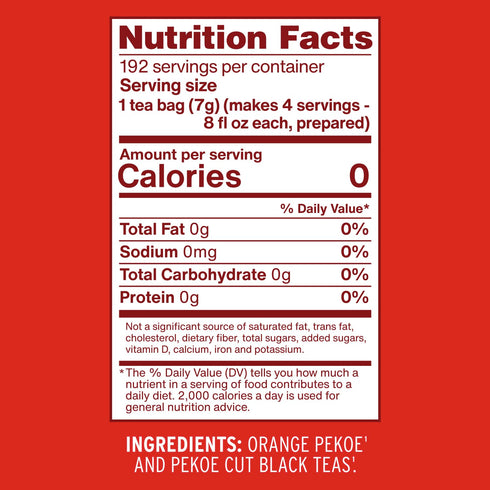 48ct (Pack 6) Luzianne Unsweetened Iced Tea Bags, Family Size, Box