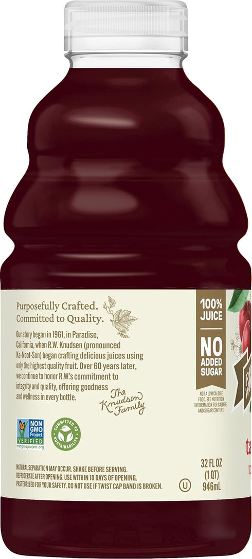32 oz (Pack 1) R.W. Knudsen Just Tart Cherry Juice, fl