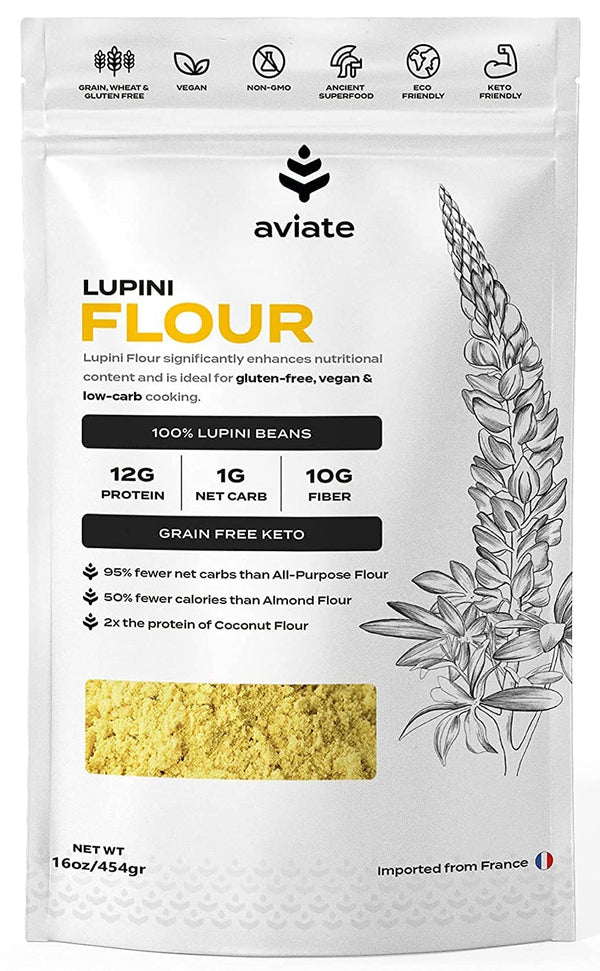 Aviate Lupini FLOUR - Keto & Vegan Friendly Superfood - Non-GMO -