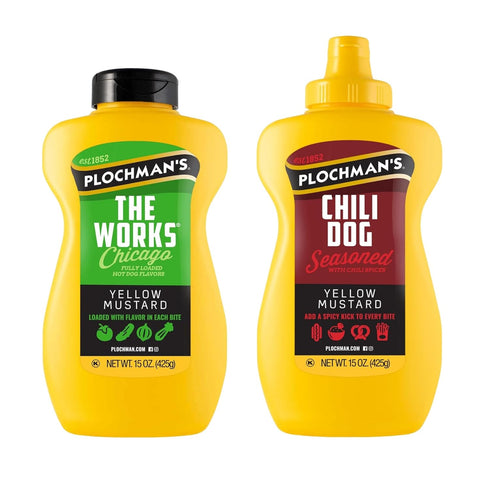 Plochman, The Works Mustard & Chili Dog Mustard Grilling Bundle - 15oz